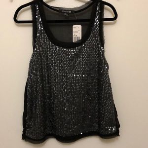 Forever 21 Sequin Sleeveless Top